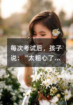每次考试后,孩子说:“太粗心了,其实我都会做”