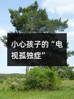 小心孩子的“电视孤独症”