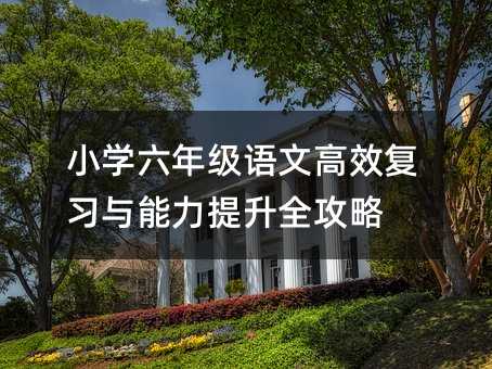 小学六年级语文高效复习与能力提升全攻略