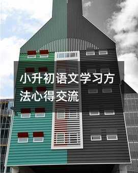 小升初语文学习方法心得交流