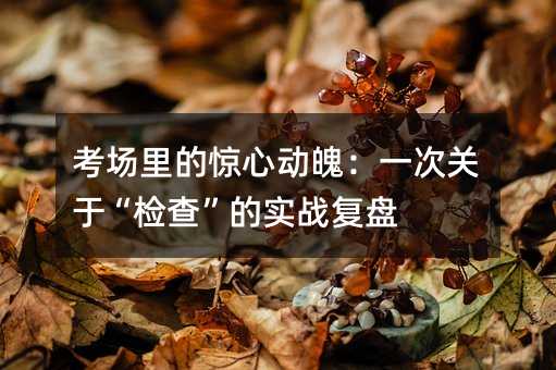 ������ľ��Ķ��ǣ�һ�ι��ڡ���顱��ʵս����